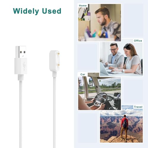 Image of Meliya Charging Cable for Huawei Band 10 9 8 7 6 / Honor Band 6 / Watch ES /Watch FIT,Fast USB Smart Watch Charging Cable Cord 3.3ft (100cm),White