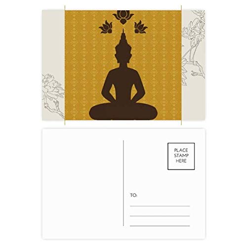 Carte postale Bouddha de Thaïlande pour décorer un carnet de voyage ou écrire un merci
