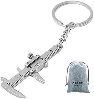 Mini Key Chain Tool Movable Vernier Caliper Ruler Sliding Key Holder Rings Keychain