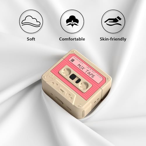 Image of KOREDA Compatible with AirPods 4 Case Cover, Funny Cassette Tape Design Case for Airpods 4th Generation 2024, Cute Cartoon Fashion Silicone Protective Case for Women Men (Cinnamon Powder)