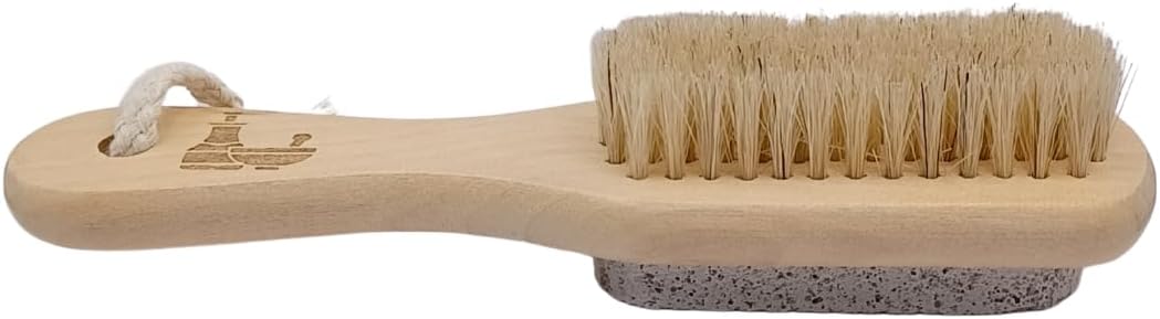 Pumice Stone for Feet with Natural Bristle Nail Brush - 7.25" Pumice Stone for Feet Callus Remover - Foot Pumice image 5 of 7 B0CFS4B4GT