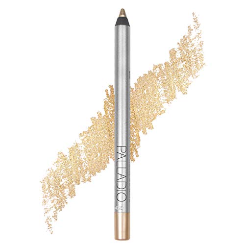 Palladio Precision Eyeliner, Silicone Based, Rich Pigment, Gentle Application, Dramatic Smoky Effect to Soft Everyday Wear, Sensitive Eyelids, Sets Itself, Can be Sharpened, Champagne