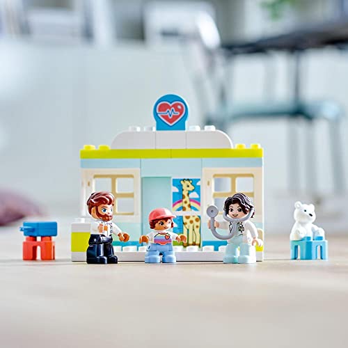 Image of LEGO 10968 Duplo The Medical Visit, Building Game Large Bricks, Educational Learning Toy for Babies and Children from 2 Years Old