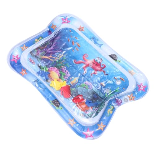 ifundom シーインフレータブルウォーターマット 子供用パットパッド 浮遊式プレイクッション 夏季レジャートイ ベビーウォータープレイマット 浮き輪付きマット 空気入れ簡単 水遊び用