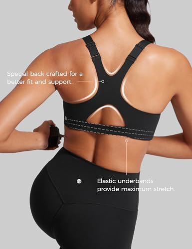 CRZ YOGA Butterlift Womens Racerback Padded Sports Bras - Medium Impact Scoop Neck Adjustable Straps Gym Workout Top3