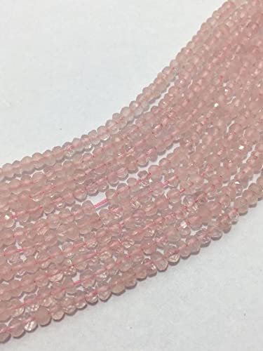 Quartz rose micro facetté 3mm de qualité supérieure - 2