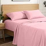 Ivy Union Full Extra Long Sheet Set - Ultra-Soft Cooling with Deep Pockets - Breathable, Easy-Fit - Hotel Luxury Bedding Sheets & Pillowcases (Full XL, Light Pink)