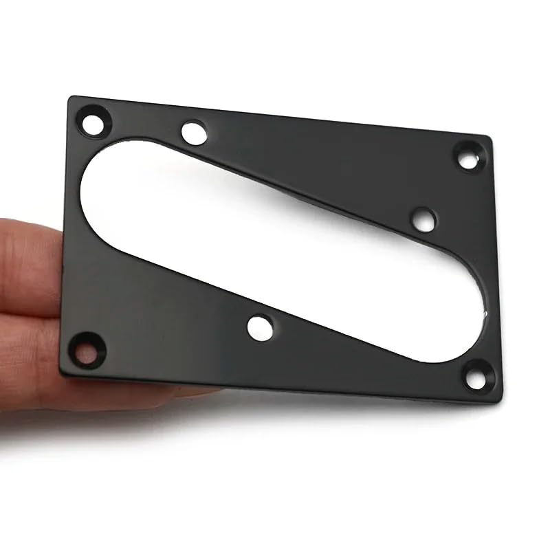 Guitar Bridge Pickup Ring Mounting Frame Fit Telecaster Tele Guitars - Metal Materiel with Mounting Screws (Black)