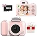 Toys for 3+ Years Old Boys Girls, Kids Selfie Camera for Toddler, Children Digital Video Toddler Camera, Christmas Birthday Festival Gift for Boys Age 3 4 5 6 7 8 9 with 32GB Card (Pink)