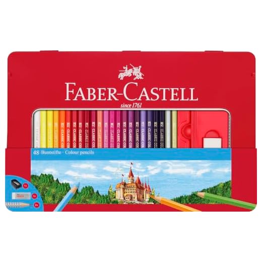 Faber-Castell Classic Colored Pencils Tin Set, 36 Vibrant Colors In Sturdy Metal Case - Premium Children's Art Products