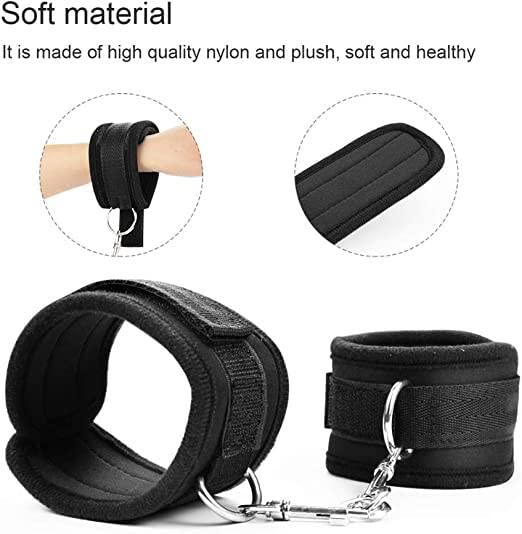 Kit D'exercices De Yoga En Nylon Noir - Ceinture De Connexion Réglable Pour Mains Et Pieds - Étirements, Récupération
