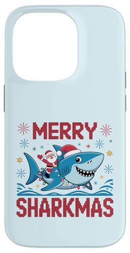 Merry Sharkmas AO[Z[^[ T^ CfBO V[N Cgt X}zP[X iPhone 14 Pro p