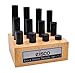 12pc Cylindrical Bars Density Set, Black Derlin - Various Lengths - Includes Wooden Storage Block - for Studying Density & Mass - Eisco Labs