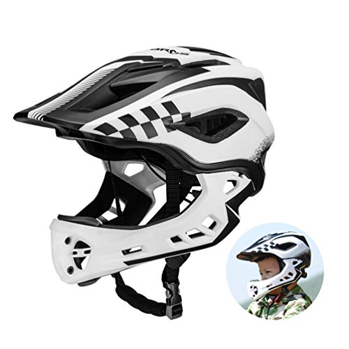 ROCKBROS（ロックブロス）ヘルメット こども用 フルフェイスヘルメット キッズ フルフェイス 超軽量 高剛性 全面保護 2WAY プロテクター S/M マウンテンバイク 自転車ヘルメット