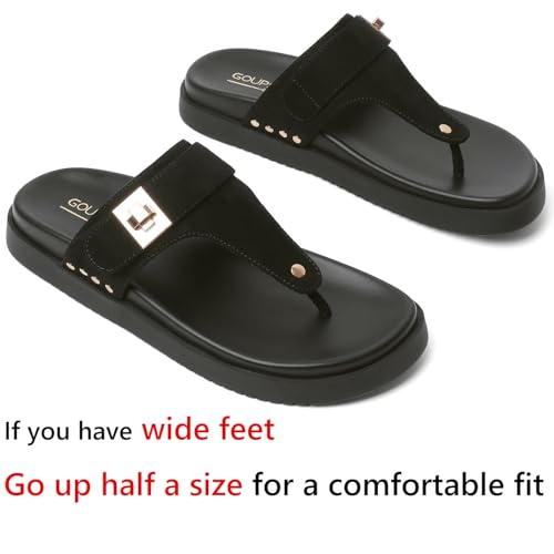 Womens Summer Sandals Casual Adjustable Arch Support Comfortable Thick Sole Flat Sandals2