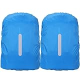Souke Sports 2 Pack Backpack Cover Rain Waterproof for 30-40L Backpack with Reflective Strap Backpac