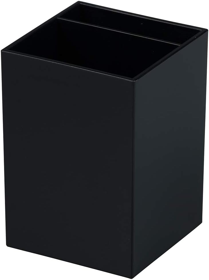 JAM Paper Plastic Pen Holder – Black – Desktop Pencil Cup Sold Individually