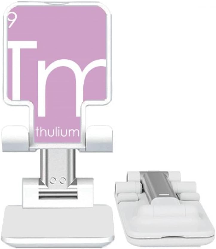no/no Chestry Elements Period Table Lanthanide Thulium Tm Adjustable Cell Phone Stand Desk Foldable