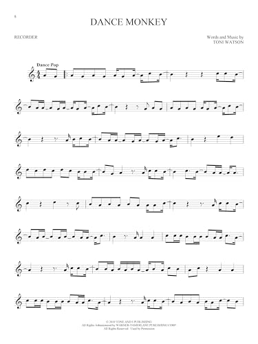 image for Hal Leonard 50 Pop Songs for Kids Recorder Sheet Music Songbook | Easy