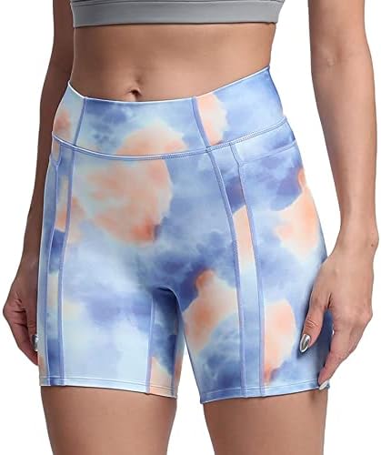 Aoxjox Scrunch Workout Biker Shorts for Women Tummy Control High