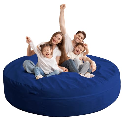HABUTWAY XX-Large Bean Bag Chair: Giant 7' Memory Foam Furniture Bean Bag Chairs for Adults with Microfiber Cover 7Ft (Blue)