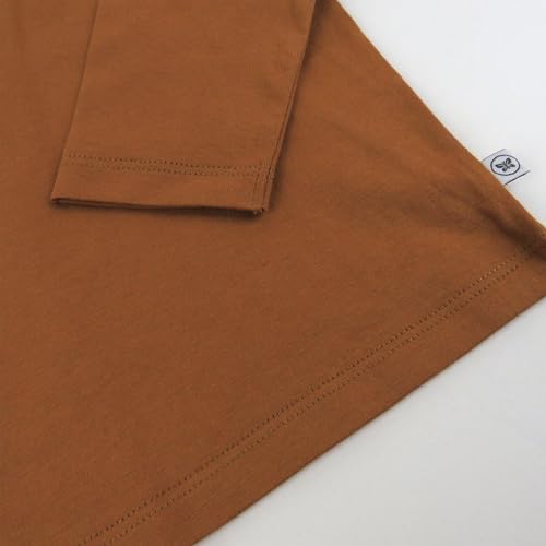 HonestBaby 5-Pack Long Sleeve T Shirts 100% Organic Cotton for Toddler, Little Kids Boys, Girls3