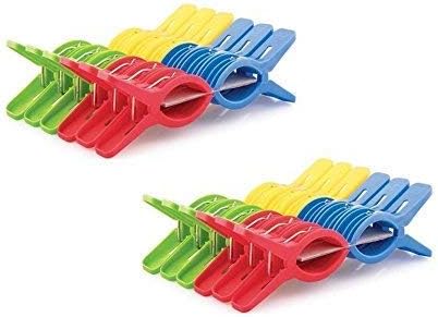 Plastic Cloth Hanging Clips Set of 24 Pieces (2 Dozen) (24 Pcs)