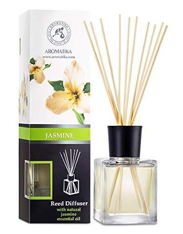 Dyfuzor Zapachowy z Patyczkami Jaśmin 200 ml - Dyfuzor Pokojowy o zapachu Jaśminu - Zapach do Domu - Aromat Jaśminowy - Dyfuzor Zapachowy - Aromat Jaśminowy