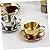 LABRIMP Stainless Steel Tea Cup Set Btat Tea Cups Saucer Metal Cappuccino Mug and Spoon for Morning Te