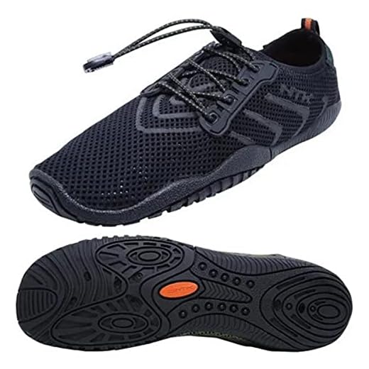 NAUTIKA, Tênis Aquatek Flexível com Sistema de Drenagem e Secagem Rápida, Ideal para Esportes Aquáticos, Tamanho 41, Preto.