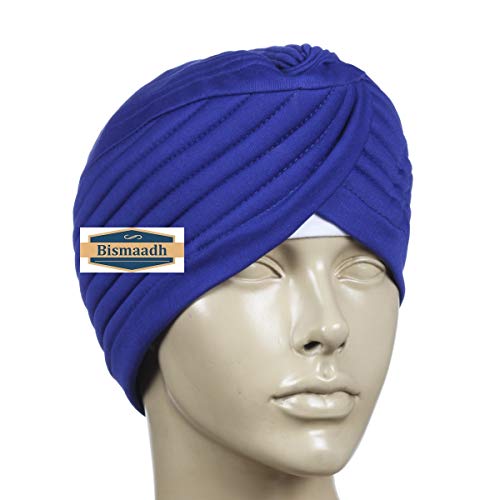 Image of BISMAADH Instant Readymade Turban for Men & Women Head Wrap Lightweight Cap Headwear Sikh Pagri