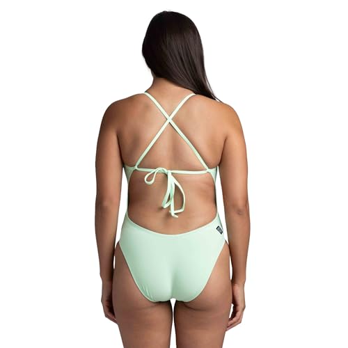 Image of JOLYN Jackson 4 Tie Back Women's Athletic One Piece Swimsuit for Competitive Swimming, Lifeguarding, Medium-Full Coverage