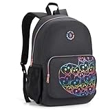 Mochila Corações Color Degrade 18' Seanite Sortida