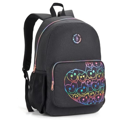Mochila Corações Color Degrade 18' Seanite Sortida
