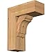 Ekena Millwork BKT0806X18X22OLY05SWR Olympic Block Offset Brace, 18"D x 22"H Rustic Wood Bracket, 7 1/2" W Western Red Cedar (Smooth)