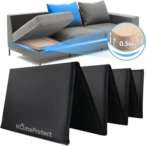HomeProtect Couch Supports for Sagging Cushions 20"x67" Sofa Cushion Support Board Cushion Support Insert Under Couch Seat Saver Replacement Fix Sagging Cushions - 50% Thicker Cover
