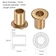 Kozelo 2 Stk. Flanschbuchse - [10mm x 14mm x 20mm] Bronze-Gleitlager für den Einsatz in Maschinen | Gold