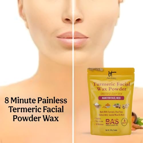 Image of Herbal Turmeric Wax Powder, 100g, Pain-Free Hair Removal, Paraben Free, Unisex
