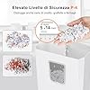 Bonsaii Distruggi Documenti, Tritacarte 8 Fogli, Sicurezza P-4, Taglio a Croce 5x14mm, Distrugge Carte di Credito, Graffette, Protezione dal Surriscaldamento, Cestino 13L per Casa e Ufficio, C277-C