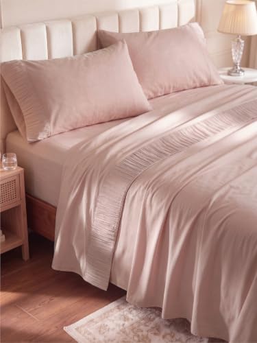 Bedsure Queen Sheet Set - 4 Pieces Soft, Breathable, Cooling Bed Sheets