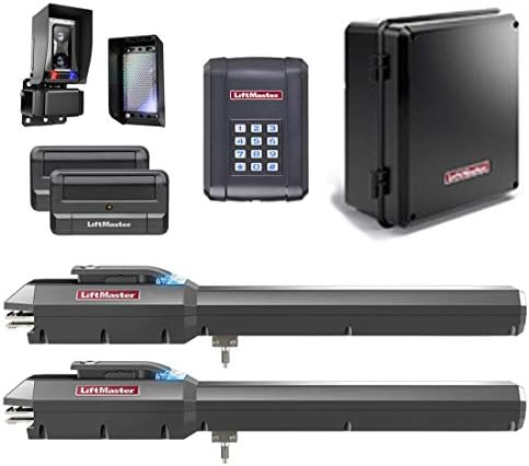 LiftMaster LA500PKGU / LA500PKGUL Dual Gate Opener Kit 2019 UL325 Compliant with Two 811LM Remotes, KPW5 Wireless Keypad…