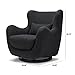 Nursery Works Solstice Swivel Glider in Black Boucle with Black Wood Base, Greenguard Gold Certified and CertiPUR-US® Certified