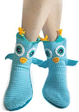 Funny Socks Knitted Socks Dragon Crocodile Animal Socks Thick Knit Warm Floor Socks Whimsical Alligator Knitting Cuff Winter Warm Socks Thick Knit