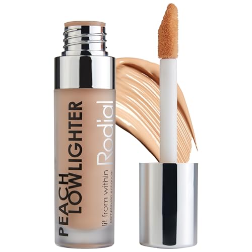 Rodial Peach Lowlighter 0.1 fl oz - Hydrating Under Eye Brightener & Peach Color Corrector with Hyaluronic Acid Vitamin E & Caffeine for Soft Natural Radiance