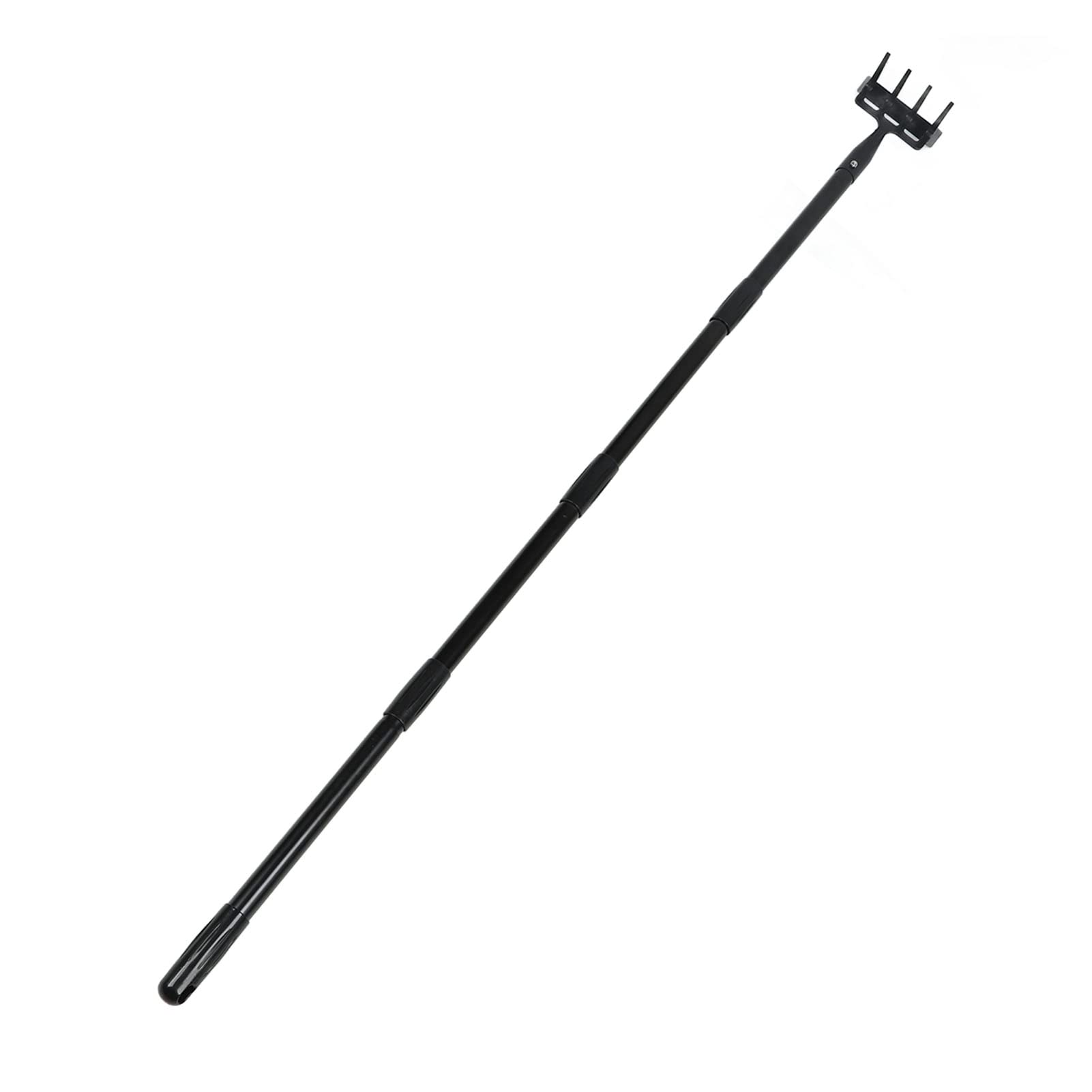 Verstellbarer Unkrautstriegel, Gartenhandstriegel aus Edelstahl mit ergonomischem Griff, robuster Kultivatorstriegel zum Lockern des Bodens und zum Jäten in Gemüse- und (4 Abschnitte)