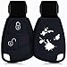 Produktbild kwmobile Autoschlüssel Hülle kompatibel mit Mercedes Benz 2-3-Tasten Autoschlüssel - Silikon Schutzhülle Schlüsselhülle Cover Kleckse Weiß Schwarz