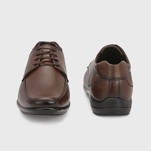 Image of Centrino Formal Shoes for Men | Lightweight Comfortable Office Shoes for Man Stylish | Cushioned Insole Lace-Up Shoes for Men | Durable TPR Sole | Trendy Classic Design Footwear for Men (8116)