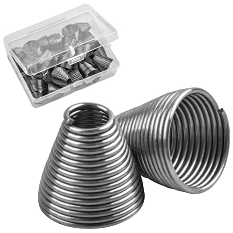 FUSIGO Stainless Bait Springs, 30Pcs/Box Ballyhoo Bait Rigging Springs Stainless Steel Fishing Bait Accessories for Offshore Trolling Cover