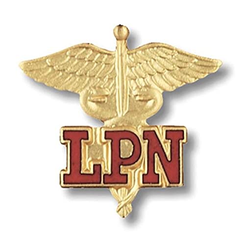Image of Prestige Medical Emblem Pin, LPN (Letters on Caduceus)