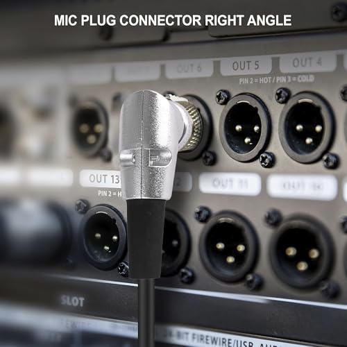 Image of MX 3 Pin XLR Microphone pin Pure Copper Nickel Plated Pins1 for High Conductivity microphone (8-Pin Male Connector (Right-Angle), Pack of 2, Male Connector)